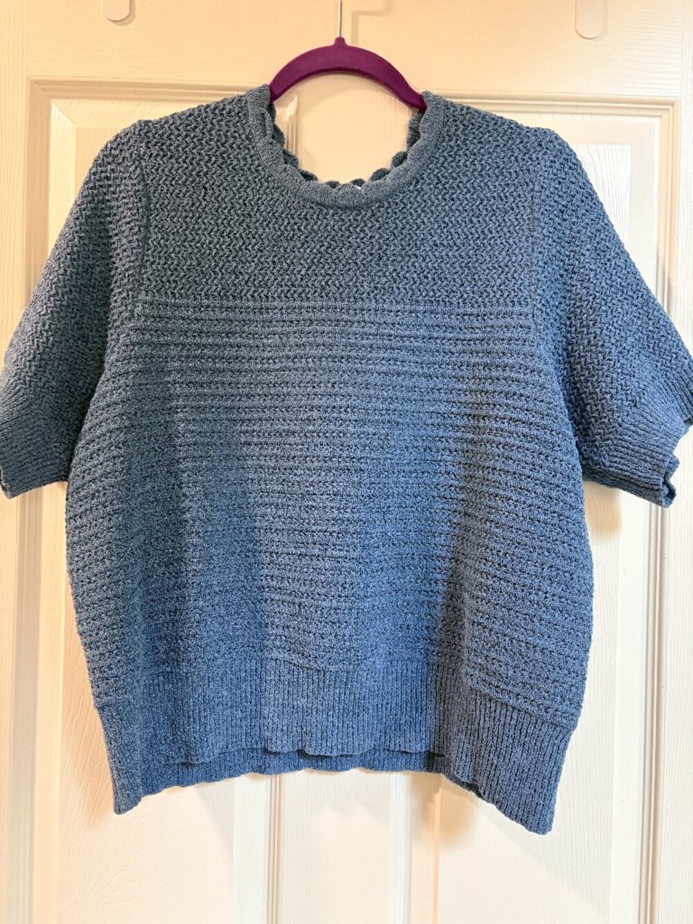 Market Spruce Women's Blue-Gray Light Weight Short Sleeve Top